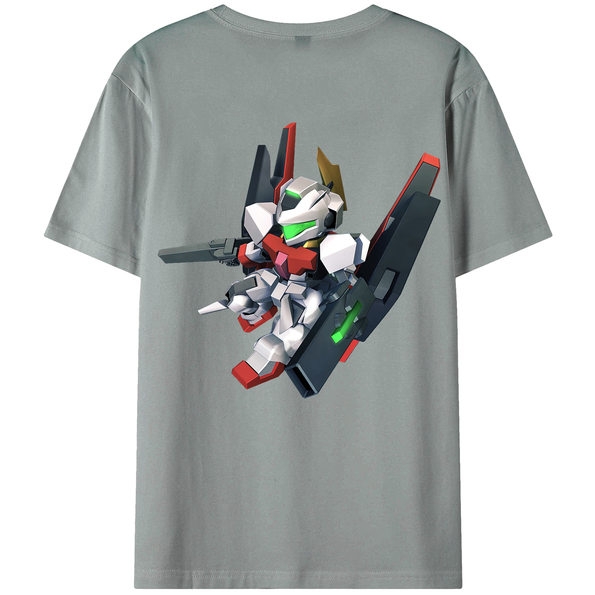 （画像用） 機動戦士ガンダム Mobile Suit Gundam 綿100％ メンズ半袖Tシャツ（バックプリント） 通気性